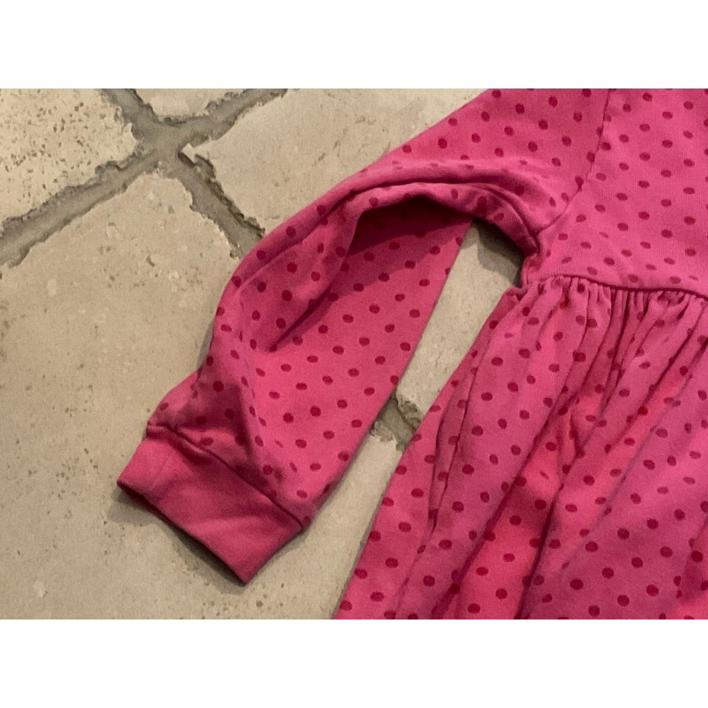 Hanna Andersson pink dot‎ long sleeve dress - girls size 100 (4) Play Day Dress - Picture 5 of 6